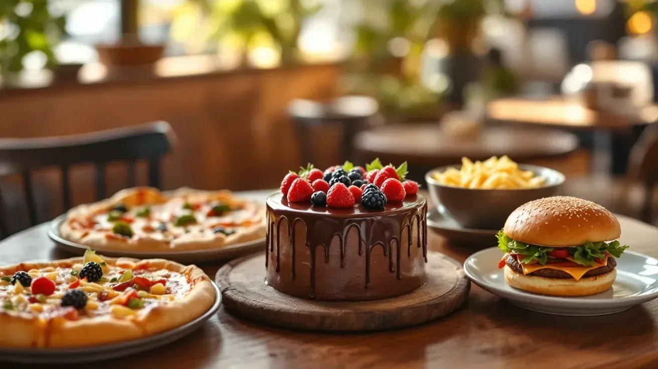 Premium cake, pizza, pasta and burger at The Oven cafe in Kochi